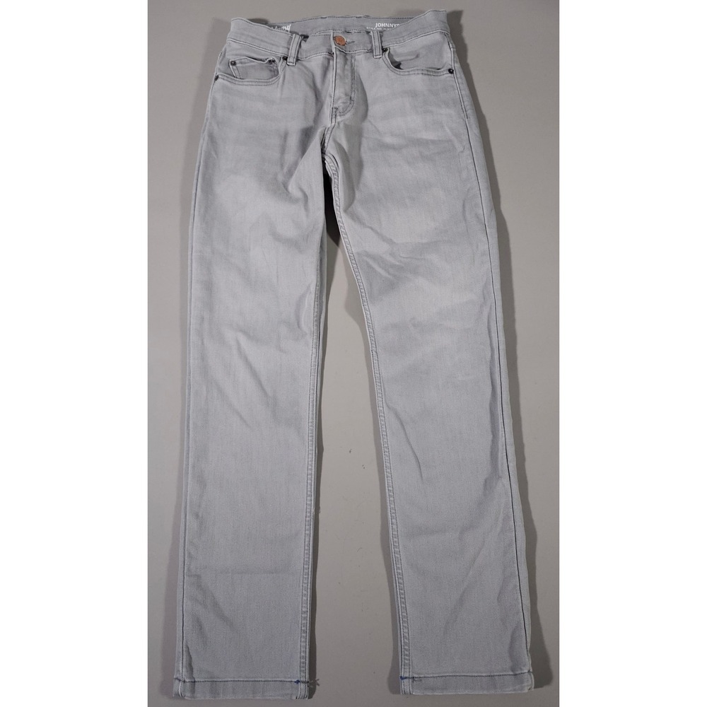 Mugsy Jeans Johnnys Mens 29x32 Grey Slim Straight Stretch Denim Pants‎